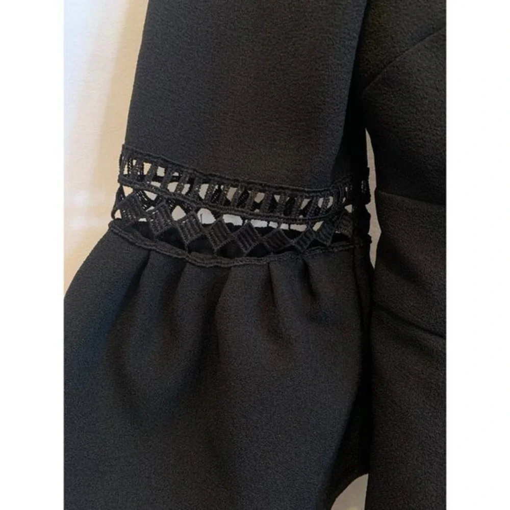 Eliza J Black Bell Sleeve Dress Sz 0P - Picture 4 of 4